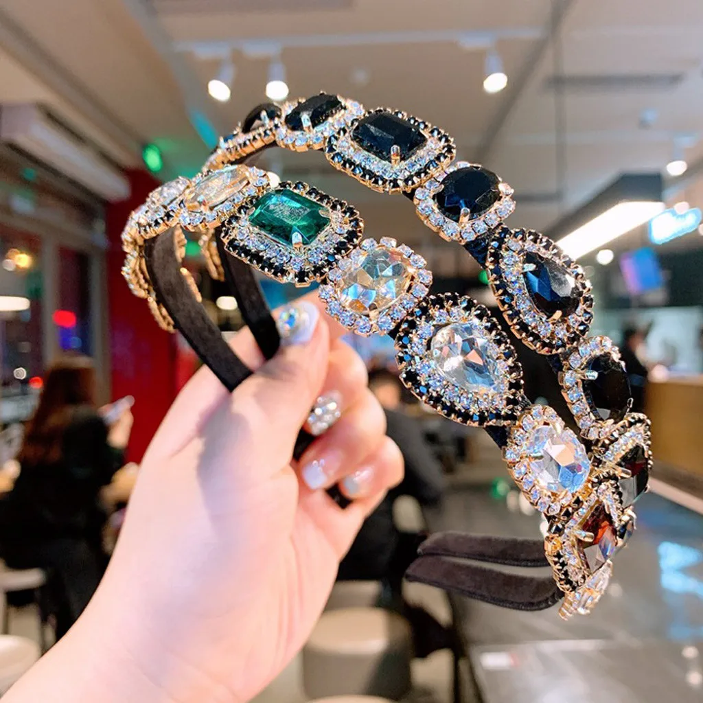 Женская Хрустальная лента для волос Цыганский горный хрусталь драгоценный