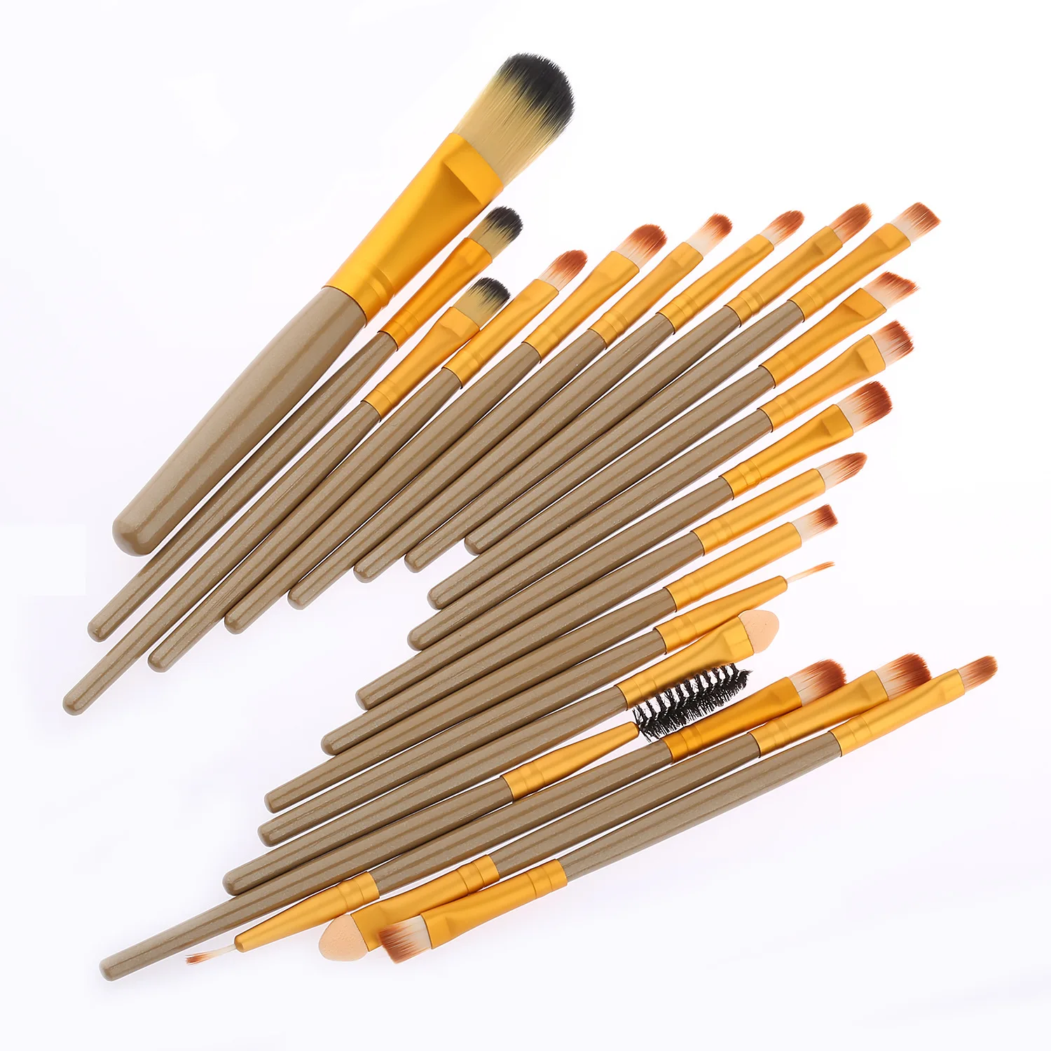 20 шт. коричневый золотой черный с деревянной ручкой Профессиональные кисти для
