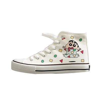 

Anime Crayon Shin-chan Cute Peripheral Fashion Shoes Kawaii Printing Student Cosplay Plimsolls Costume Animation Derivatives
