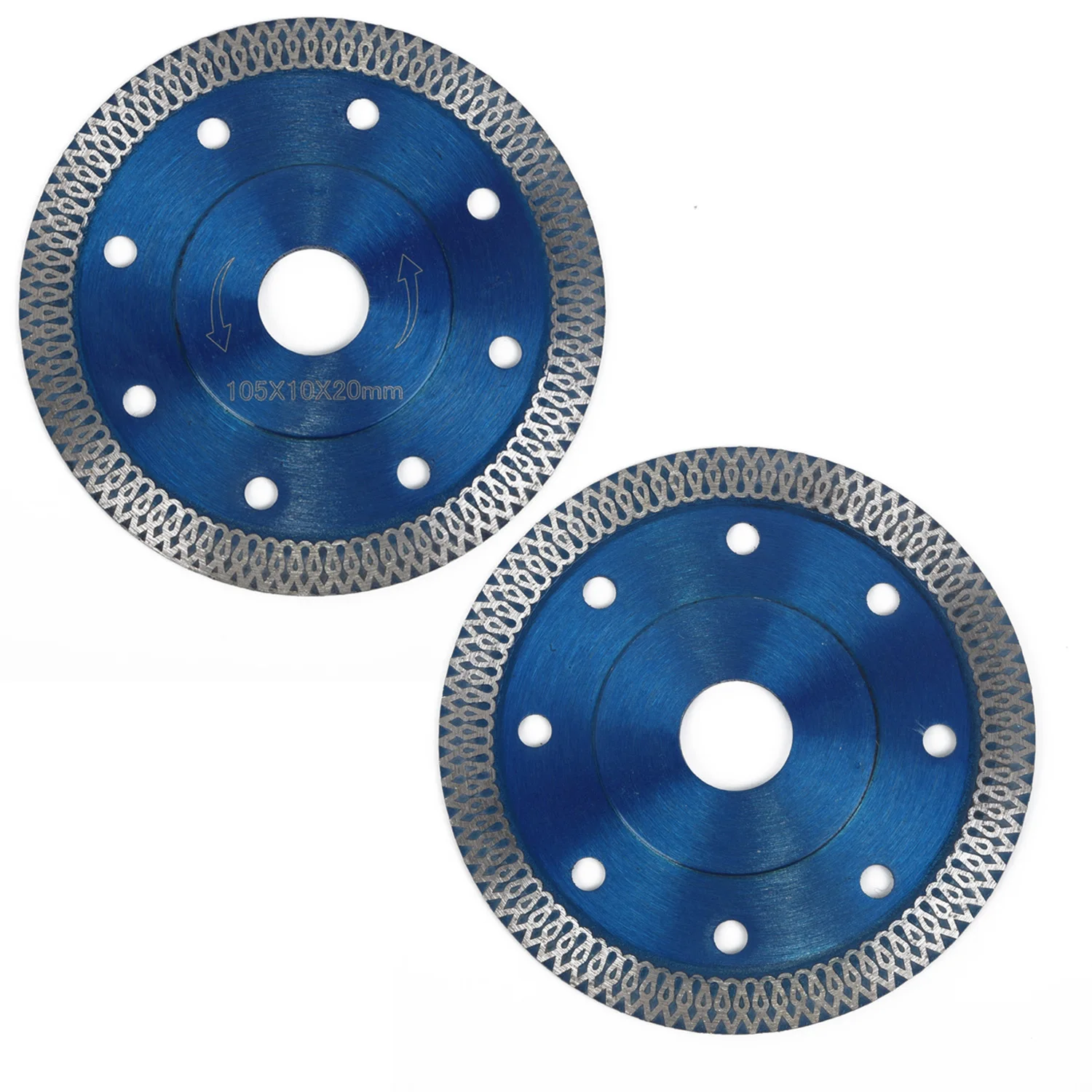 

105MM Thin Diamond Turbo Cutting Discs Saw Blades For Granite Tile 4 Inch Ultra-Thin Wave Saw Baldes Blue Alloy Round Saw Baldes