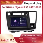Автомагнитола ShunSihao с GPS-навигацией, мультимедийная Автомагнитола Android 11 для Nissan Elgrand E51 2002-2010, видеоплеер CarPlay 128G