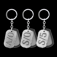 anime gangsta keychain stainless steel metal so ao s5 dog tag key holder for bag pendant men jewelry llaveros hombre accessories