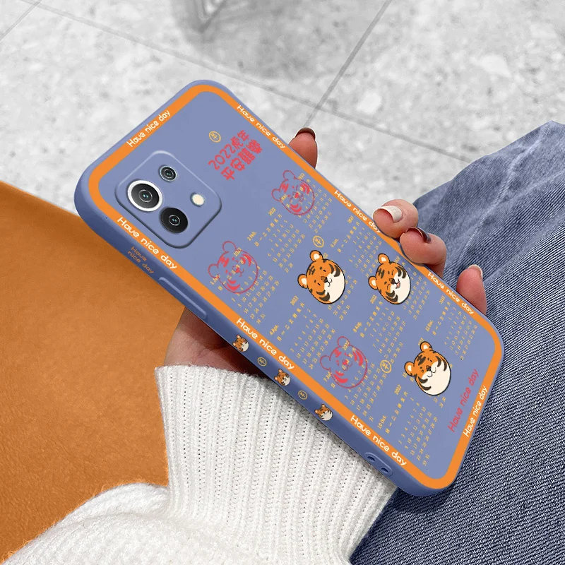 

Tiger Calendar Soft Case For Xiaomi Mi 11 lite Ultra 11i 11T 10T 9T Pro Lite 10 10S 9 8 lite Pro Poco F2 X2 F3 Pro Phone Cover