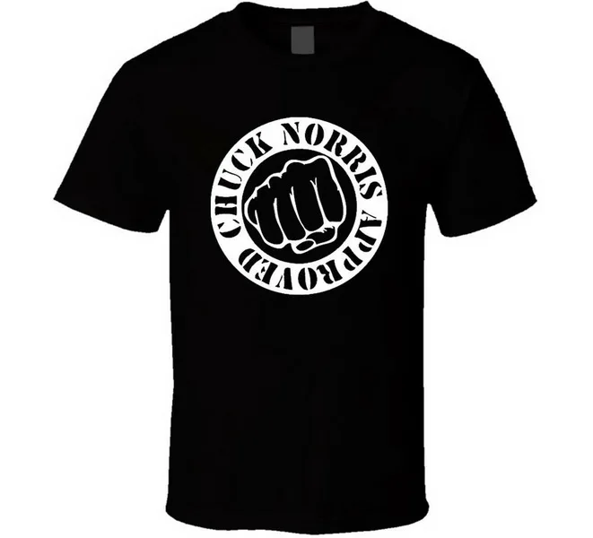 Рубашка с логотипом Chuck Norris черно-белая мужская футболка бесплатная доставка