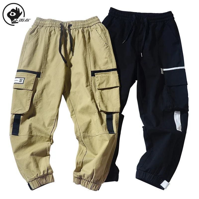Брюки карго Little Raindrop мужские повседневные спортивные штаны на шнуровке