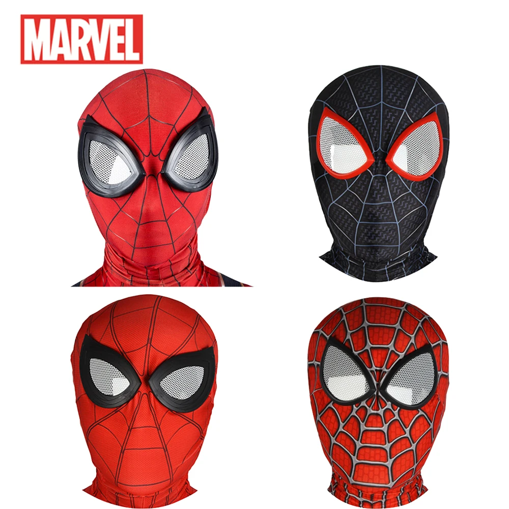 

Spiderman Mask Peter Parker Miles Morales Raimi Superhero Adult Kids Cosplay Costume Lens Prop Face Mask Halloween Prop Costume