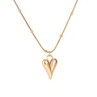 Ожерелье с подвеской в виде сердца для девочек и женщин, из нержавеющей стали