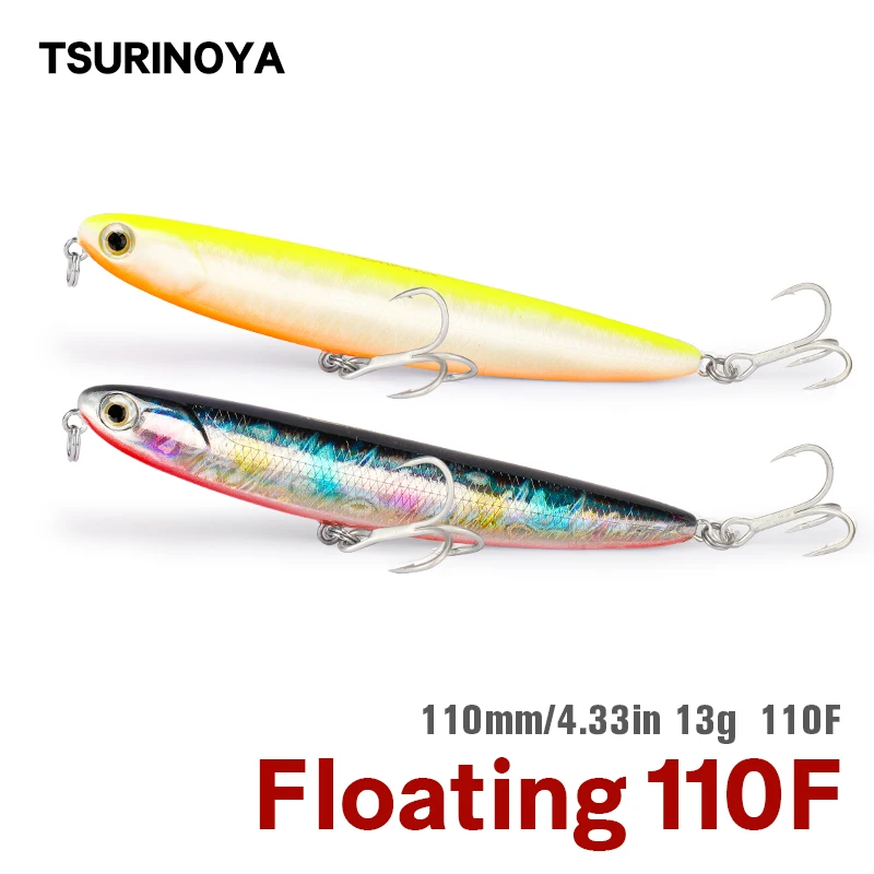 TSURINOYA для рыбалки приманки DW27 110 мм 13 г Topwater Карандаш жесткие искусственные со