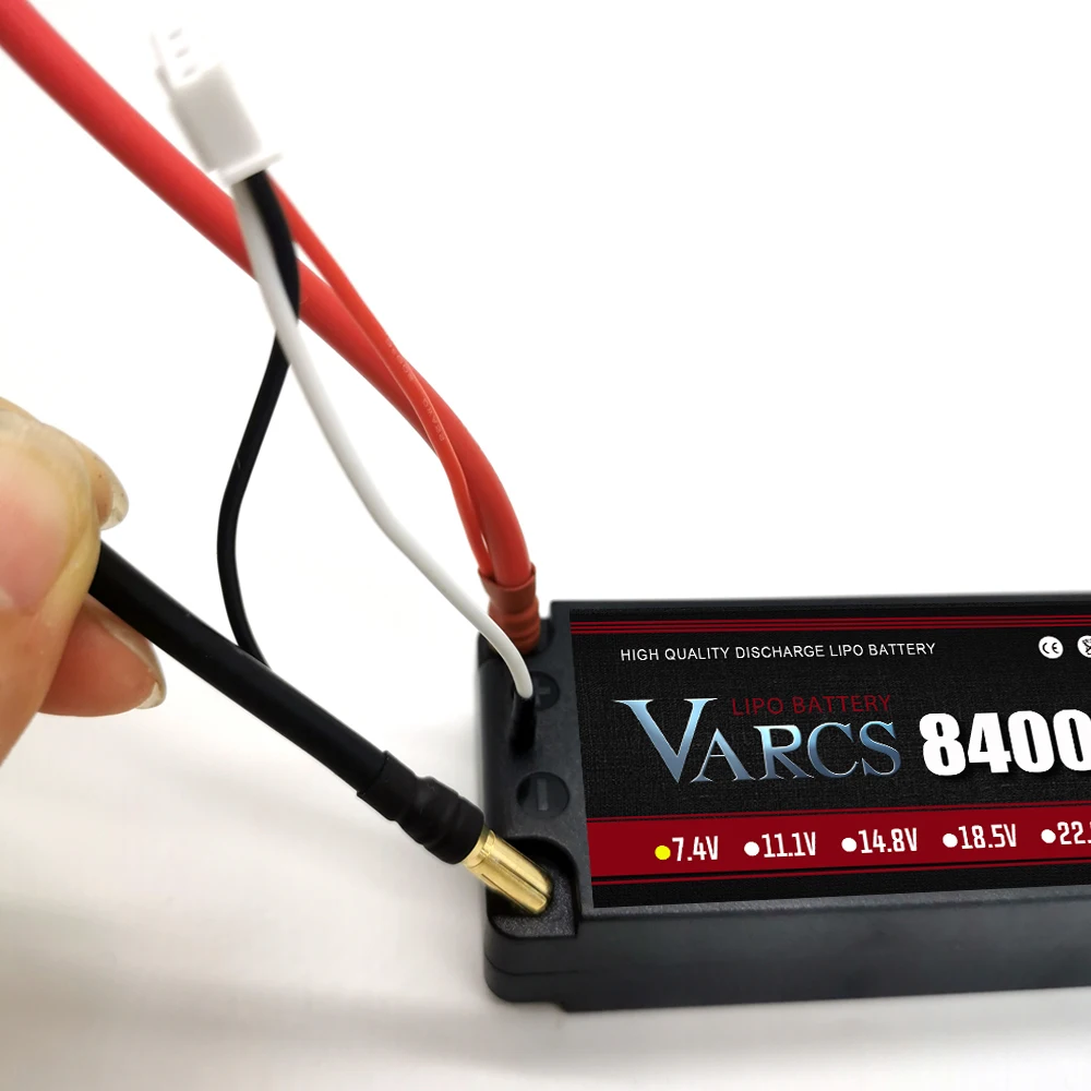 Bater&iacute;a VARCS 2S Lipo 7,4 V, 8400mah, 7000mah, 6500mAh, 5400mah, 130C, 140C, 120C, 140C, carcasa dura para RC1/8 /10, coche, Buggy, cami&oacute;n, barcos, 2 uds.-5