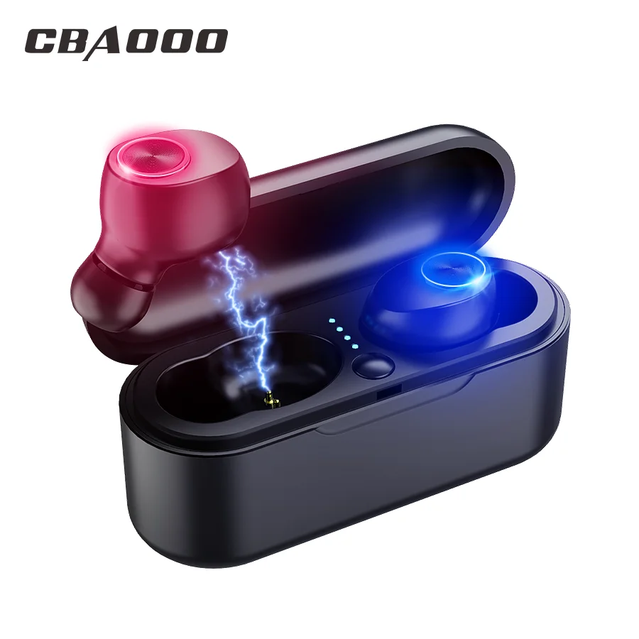 CBAOOO наушники вкладыши TWS Bluetooth V5.0 беспроводные стерео для занятий спортом