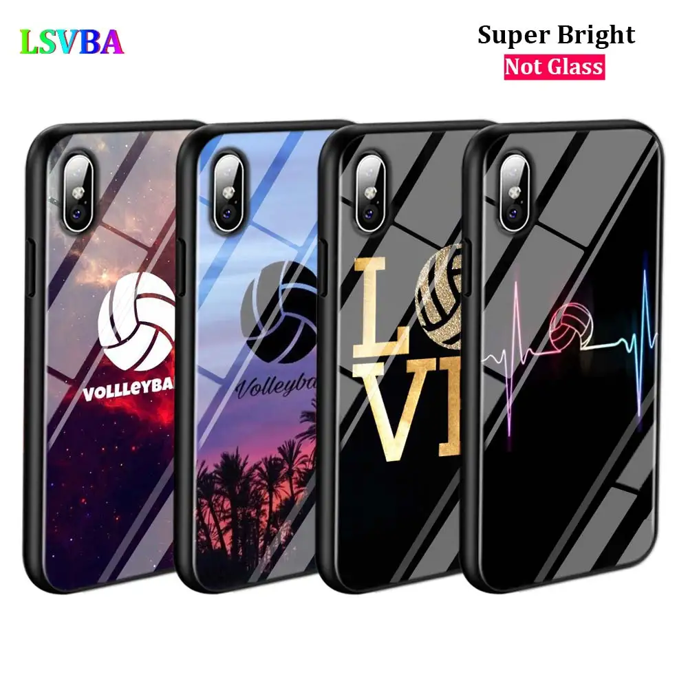 Черный чехол для волейбольных занятий спортом iPhone 11 11Pro X XR XS Max 8 7 6 6S Plus 5S 5 SE