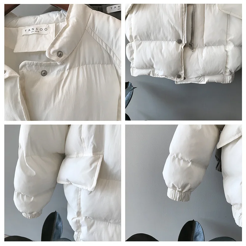 2019 зимняя куртка женская Парка хлопковая стеганая Одежда корейский стоячий