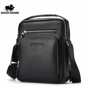 Мужские сумки из натуральной кожи BISON DENIM, сумки для Ipad, мужская сумка-мессенджер, мужская сумка через плечо, мужские дорожные сумки N2333