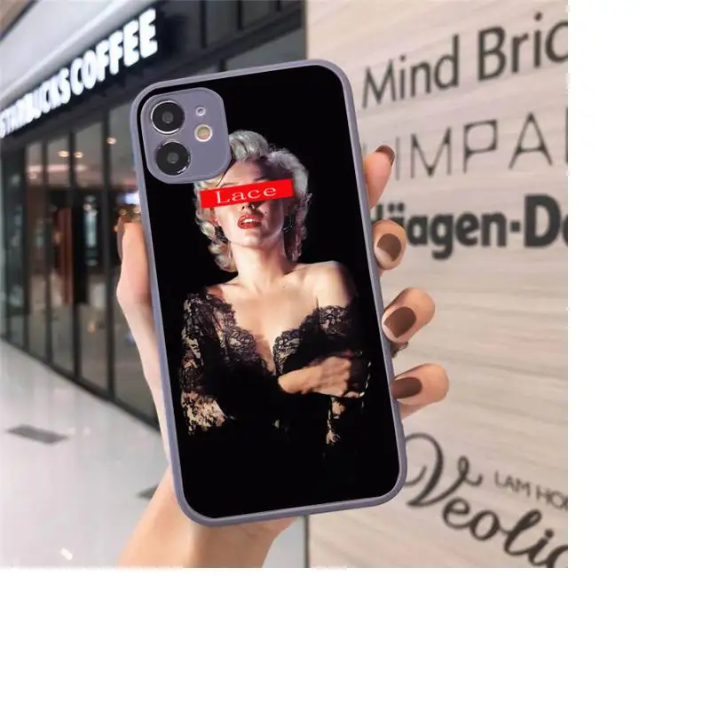 

marylin monroe design sexy women Phone Case Matte Transparent for iPhone 7 8 11 12 s mini pro X XS XR MAX Plus cover funda