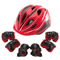 7pcsset cycling skating skateboard helmet elbow knee pads wrist sport children bike bicycle roller protect gear safety