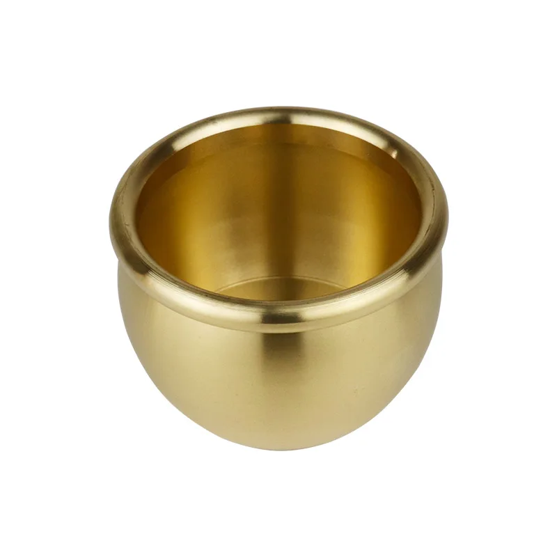 

Fengshui Chinese pure Copper cylinder Water supply bowl Treasure Plate Lucky fortune Bowl-style incense burner
