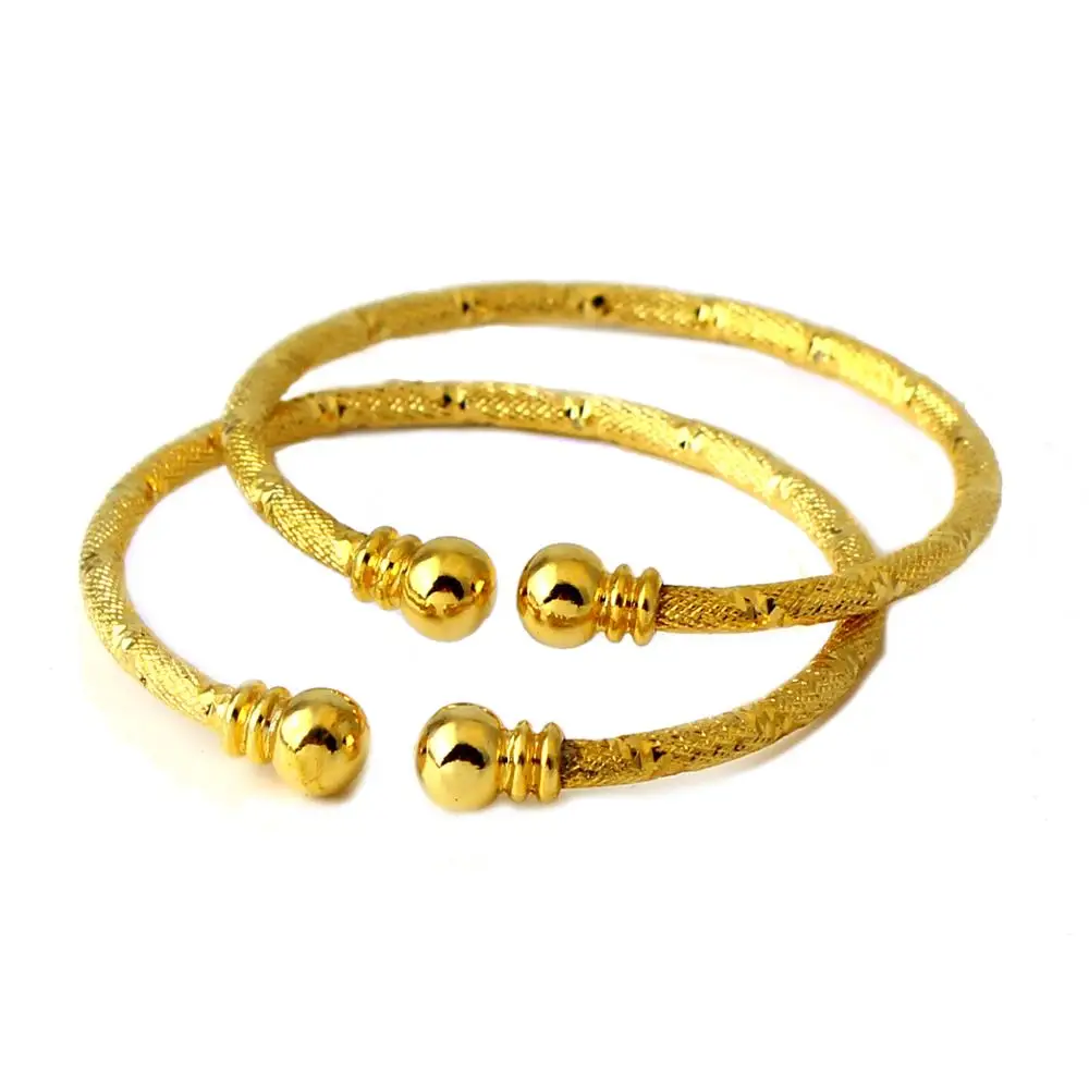 Фото FS Charm Новые модные ювелирные изделия Модные круглые браслеты с покрытием 18K для подарка ребенку №1