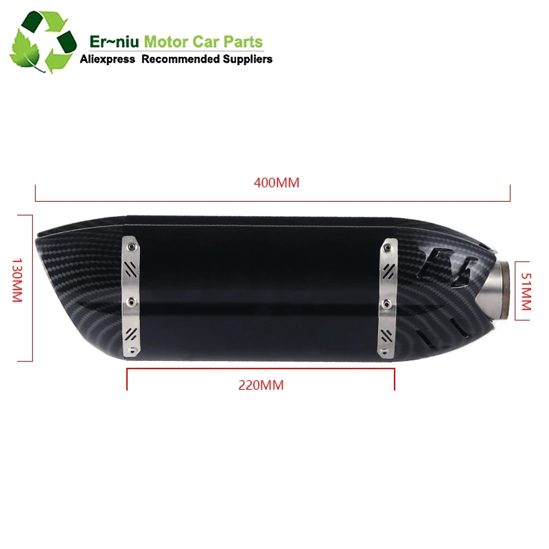 

Motorcycle Exhaust Muffler Link Pipe Carbon Fiber Exhaust Slip on Escape FOR HONDA NC700 NC700S NC700X NC750 NC750X 2012-2018