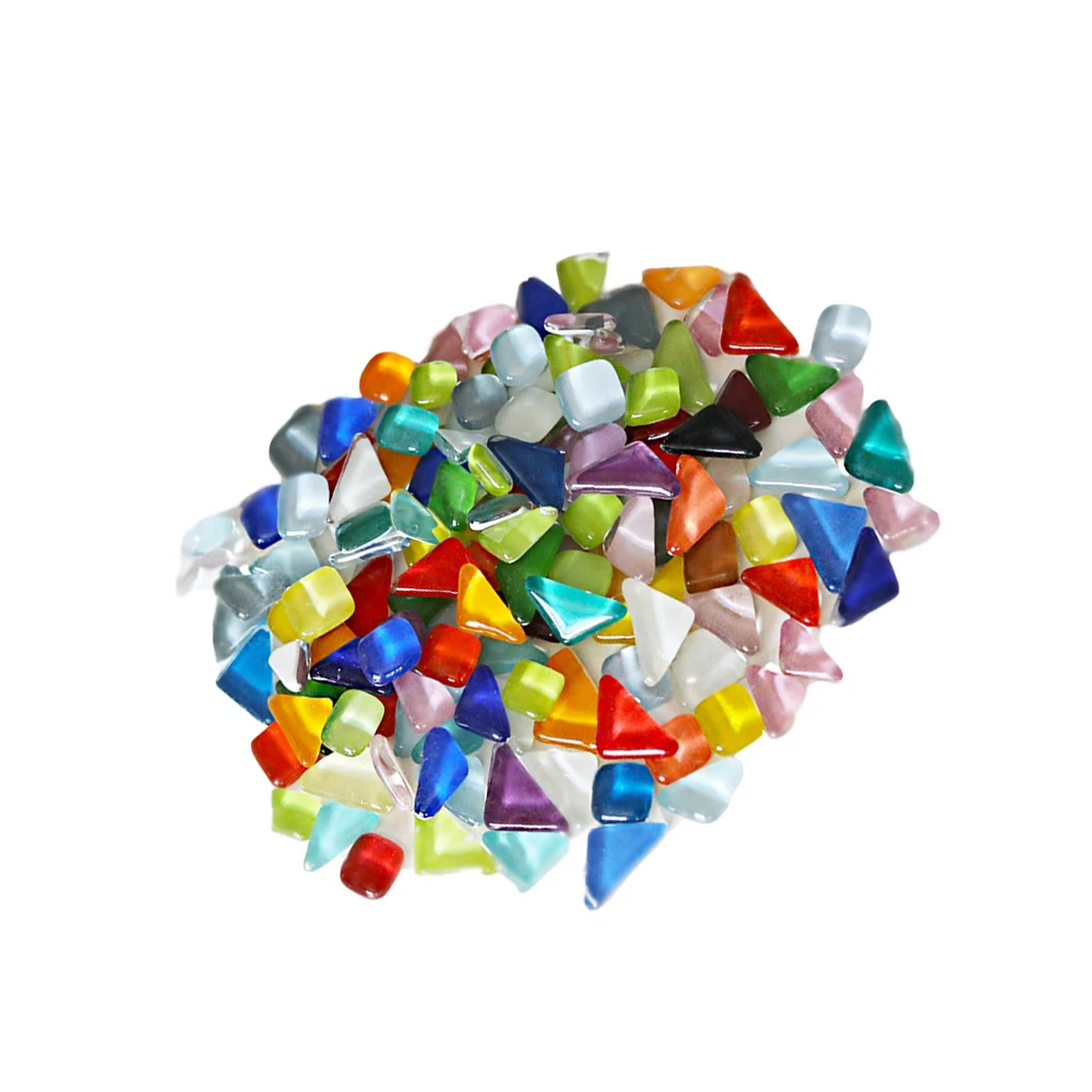 Квадратные мозаичные плитки из прозрачного стекла 100 г/пакет различных цветов