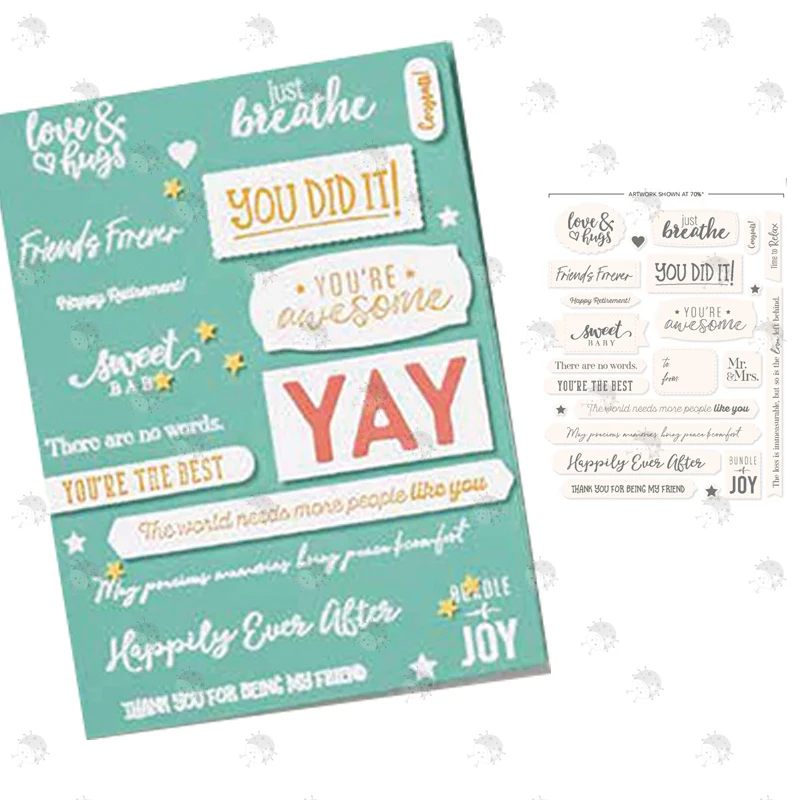 

HAPPENINGS&JOY Decoration Greeting Card Metal Cutting Die Stamp DIY Stencil Scrapbooking Embossing 2021 Newest Make Albums