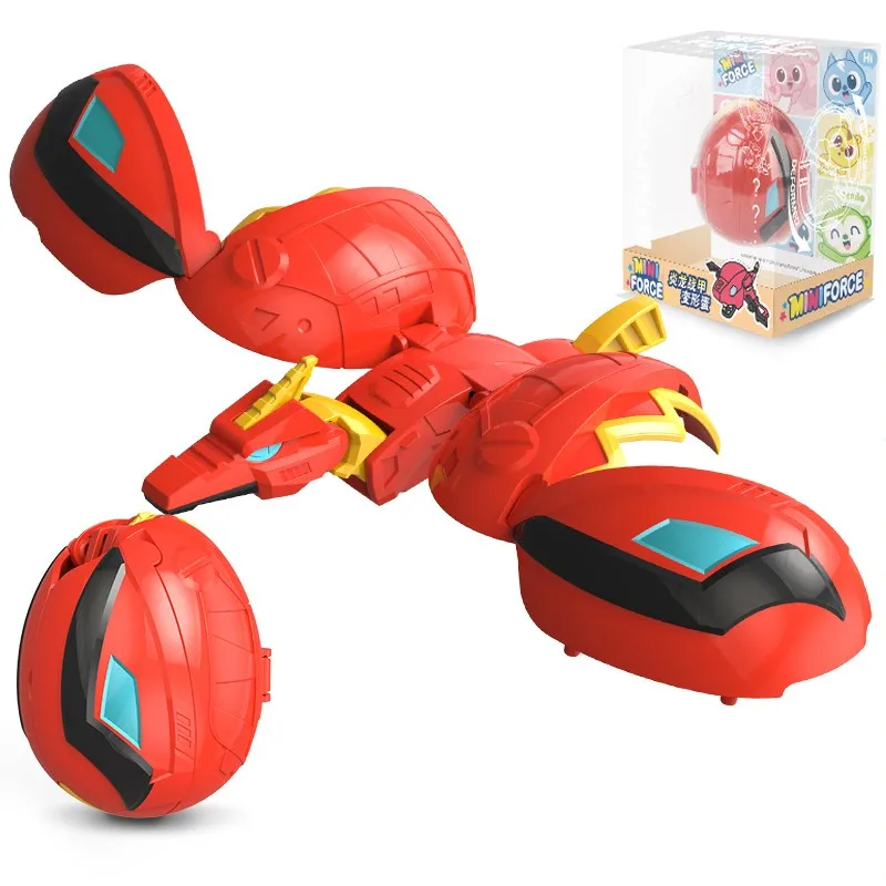 Мини Форс Супер Джино Пауэр Деформационные Яйца Робот Игрушки Фигурки МиниФорс Икс Симуляционные Животные Трансформационная Динозавр Игрушка.