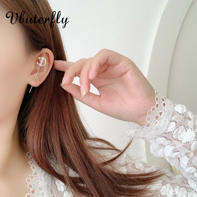 

1 PC Rainbow Lightning Earrings Arrow Crawler Ear Climber Crystal Gold COLOR Wrap Crawler Hook Earring 6.5cm/2.5''