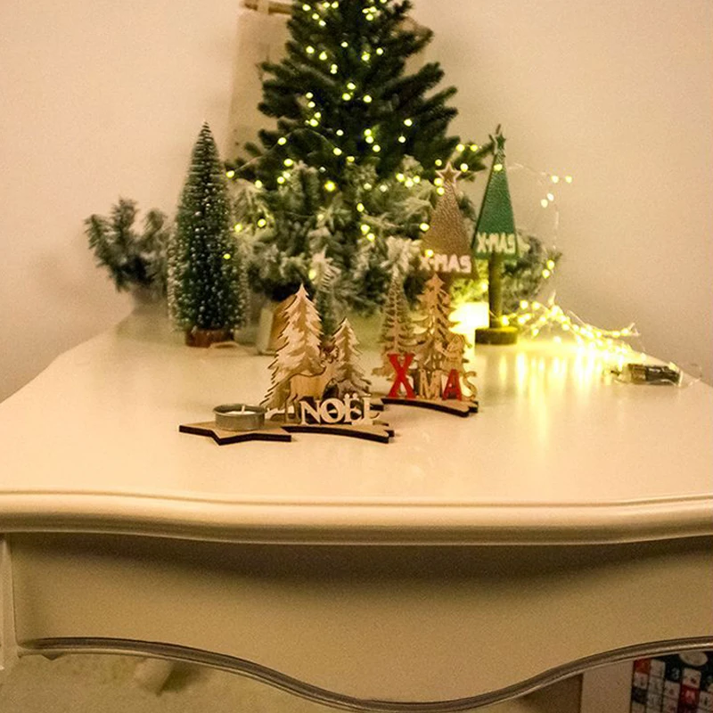 Деревянные буквы Санта Клауса украшения Рождественские для дома Рождество