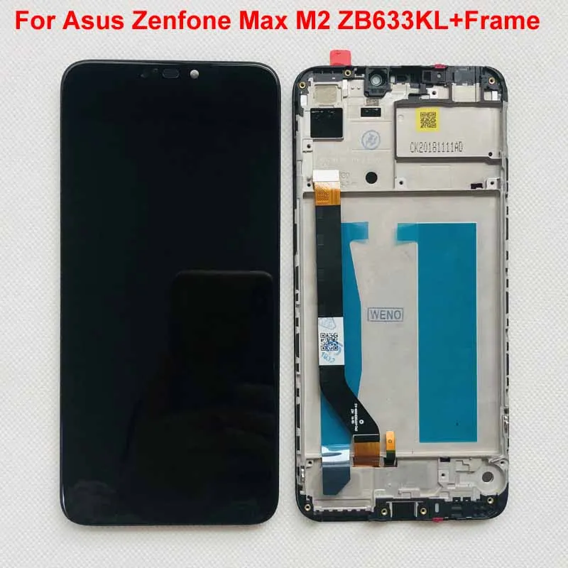 6 26 &quotоригинал для Asus Zenfone Max M2 ЖК дисплей 10 Touch Экран дигитайзер сборка ZB633KL ZB632KL +