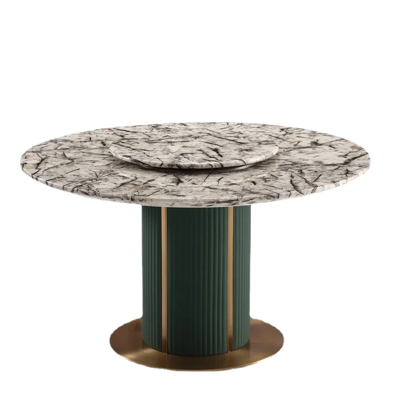 

European style round shape home restaurant use dinning table and chair