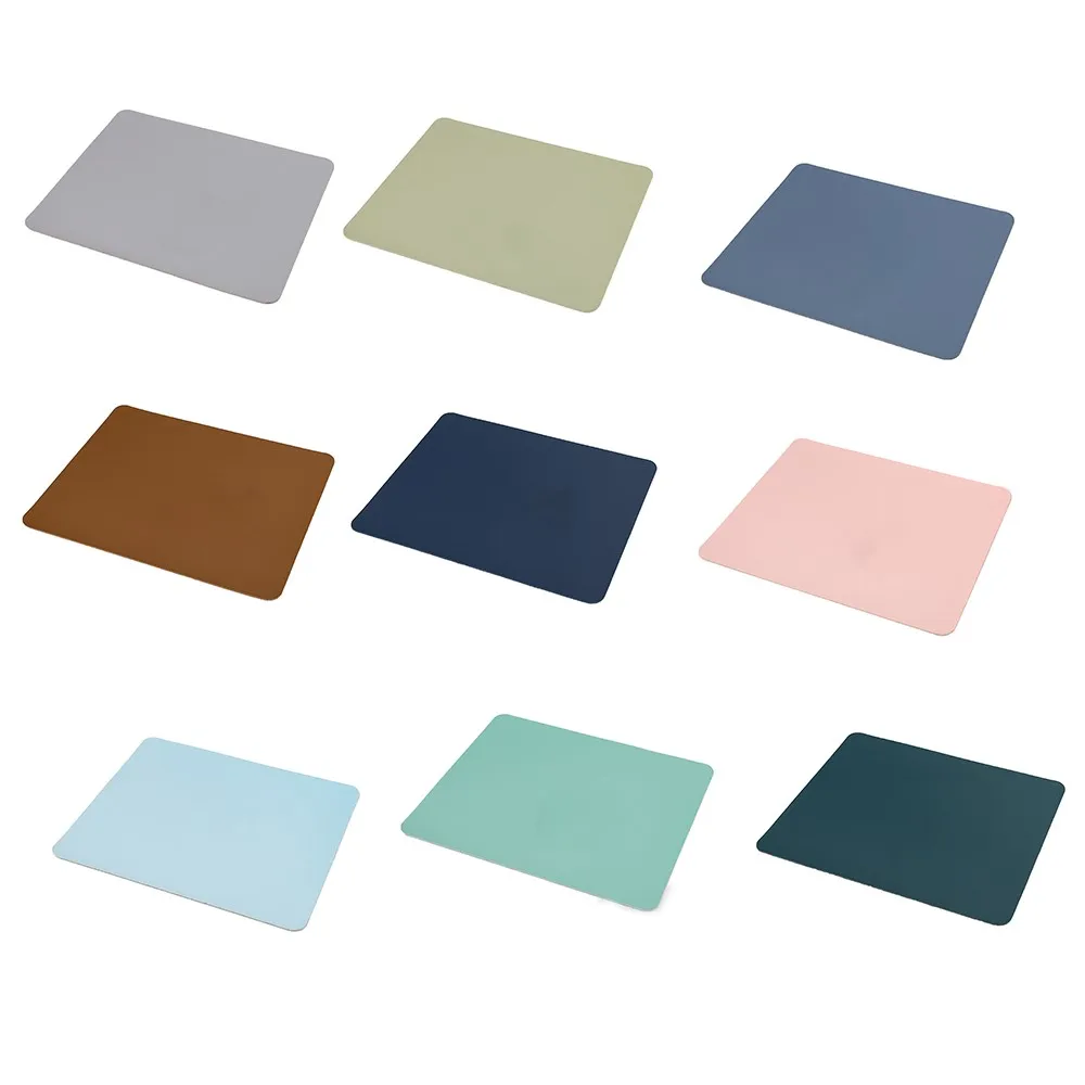 new mouse pad pu leather candy solid color mousepad office gaming mouse pads for laptop computer pc desktop 30x24cm waterproof free global shipping