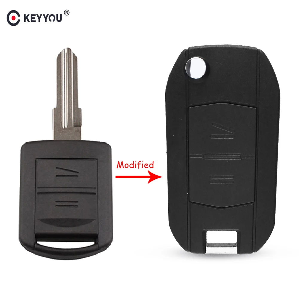 KEYYOU изменение 2 кнопки дистанционного ключа для OPEL Vectra Zafira Омега Insignia Astra