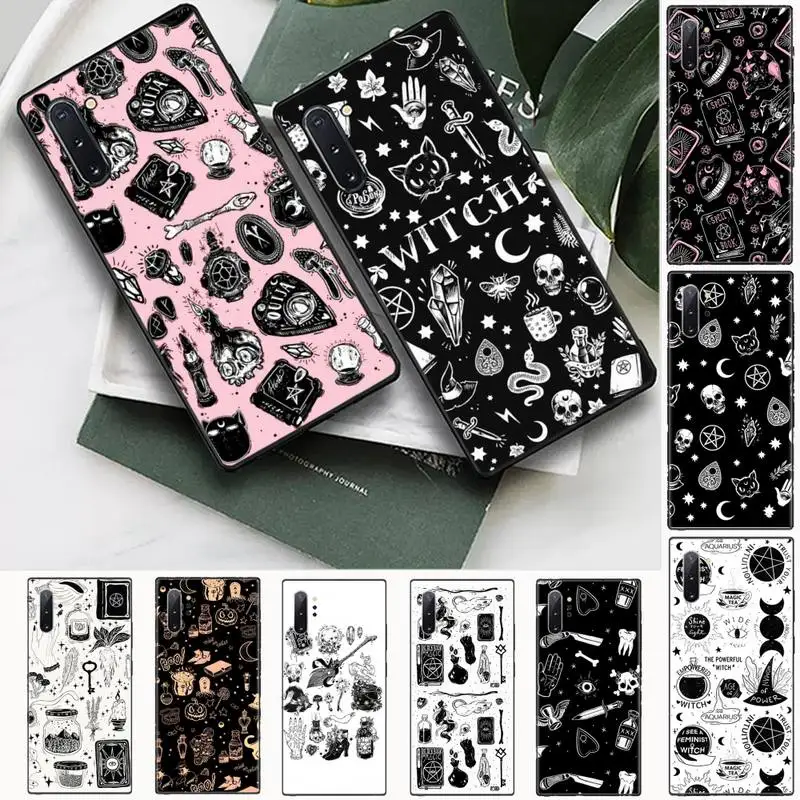 Witches moon Tarot Witch Ouija Phone Case For Samsung Galaxy S8 S9 S10 Plus S10E Note 3 4 5 6 7 8 9 10 Pro Lite cover