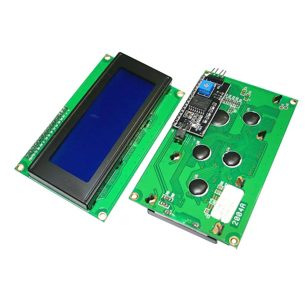 1 шт. lcd 2004+ igc 2004 20x4 2004A зеленый экран HD44780 символ lcd/w IIC/igc последовательный интерфейс модуль адаптера - Цвет: Blue I2C