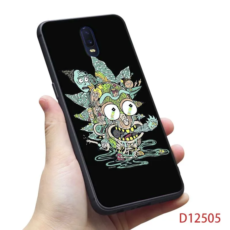 Для oneplus one plus 7 pro 7t pro 7 6 6t 5t Мягкий силиконовый чехол для телефона Забавный мультфильм Рик и Морти аниме - Цвет: D12505