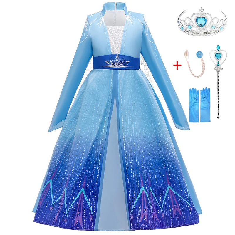 fashion Cosplay Costume Girls Dress Christmas style 3-12 years old Long sleeve Girl Princess cosplay Party dress for girls | Детская