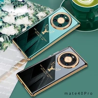 for huawei mate 40 pro case fashion plating cover for huawei mate 40pro case creative elk mate40pro anti fall full protective