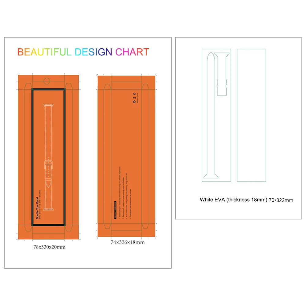 

Double tour List box watchcase Beautiful Gift case for apple watch band long strap