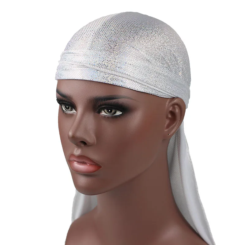 Блестящая шелковая бандана durag мягкая шапка|Мужские бейсболки| |