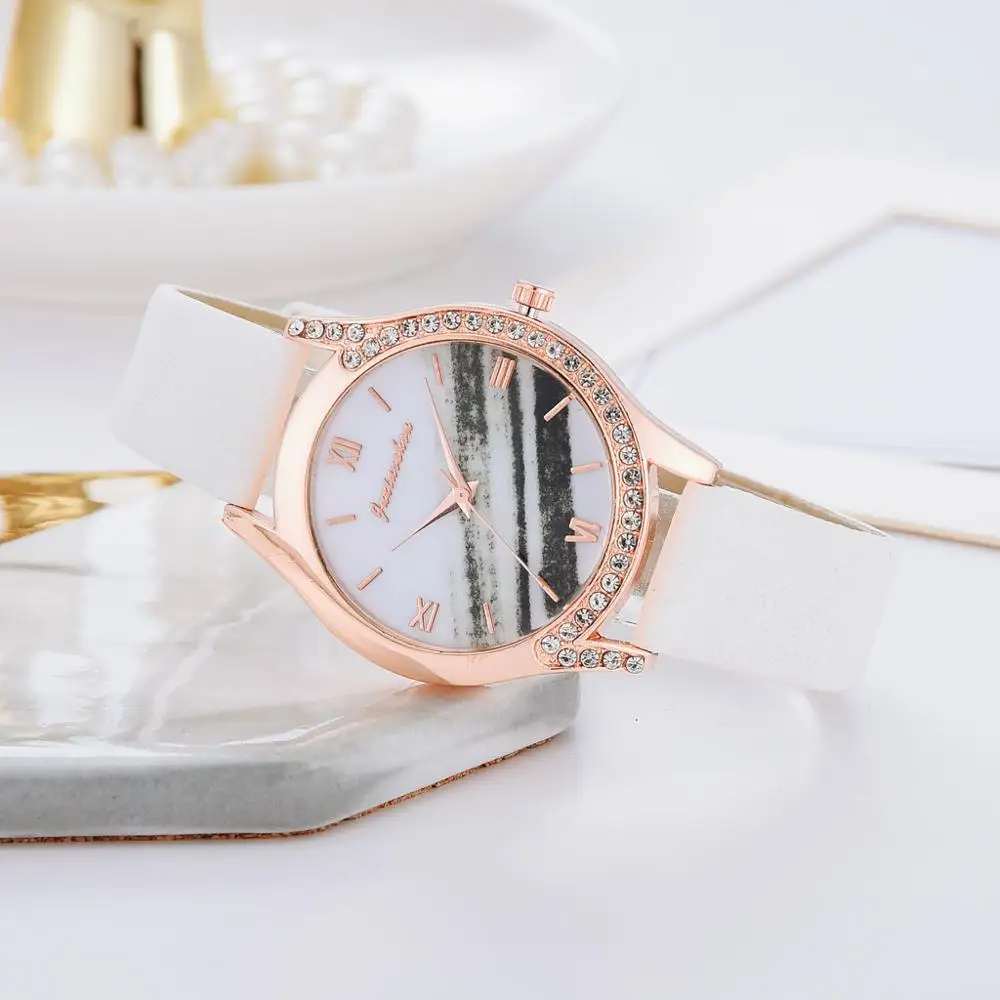 

2pcs Women Watch Starry Square Dial Bracelet Watches Set Ladies Leather Band Quartz Wristwatch Female Clock Zegarek Damski