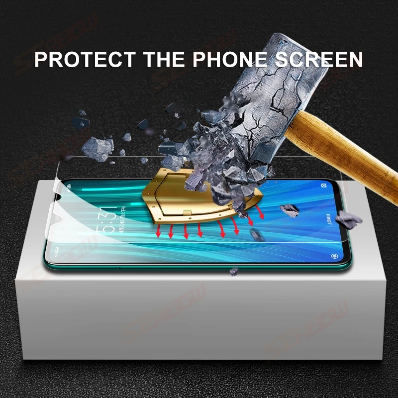 Защитное стекло 11D для Xiaomi Redmi 9T 9 9A 9C 8 8A Note Pro 8T 9S закаленное | Мобильные телефоны и