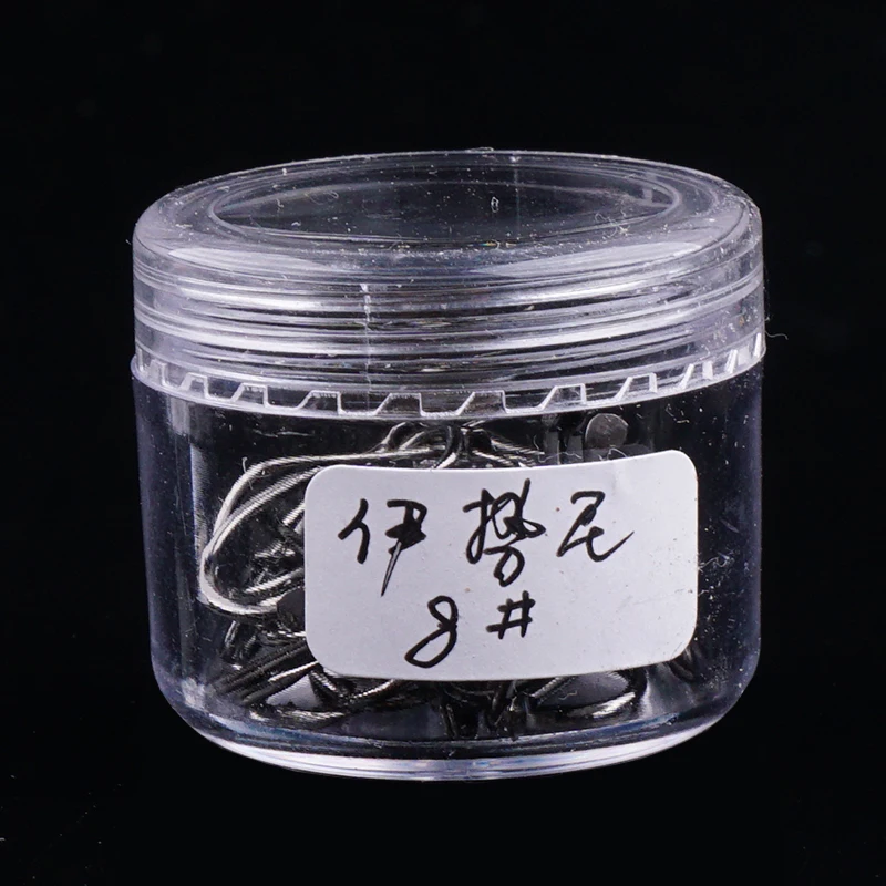50pcs/Bottle Barbed Fishing Hooks Carbon Steel GrassCarp&ampBighead Preferred 1# 2# 3# 4# 5# 6# 7# 8# 9# 10# 11# 12# 13# Fishhooks | Спорт и