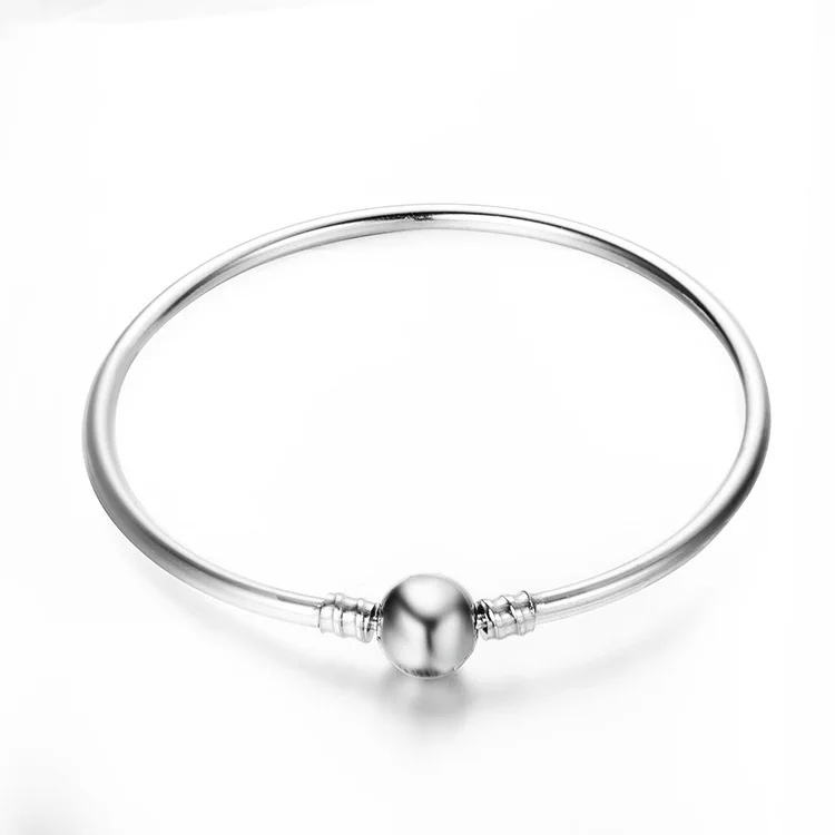 

925 Sterling Silver Snake Chain European Basic Bracelet Bangles For Women Wedding Jewelry