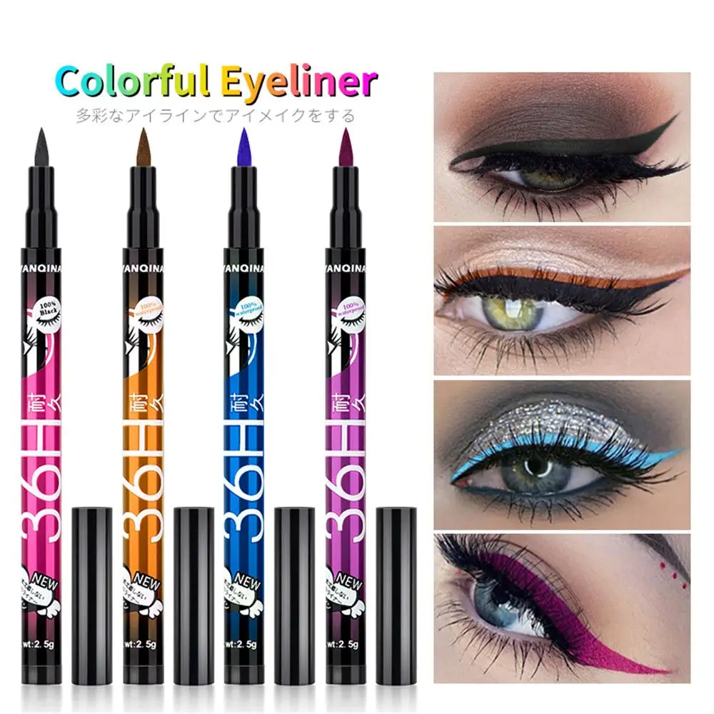 

Makeup Tool Fast Dry Long-lasting Smooth 4colors Waterproof Eyeliner Liquid Eye Liner Smooth Make Up Tools