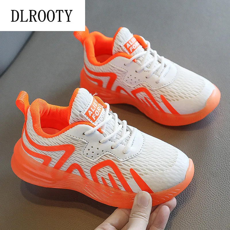 New Sport Children Shoes Kid Boys Girls Sneakers Summer Autumn Net Mesh Breathable Casual Shoes Hook & Loop Flat Running Outdoor