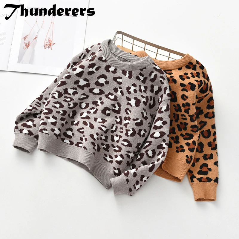 Весенне осенний Детский свитер вязаный для девочек и мальчиков осенние