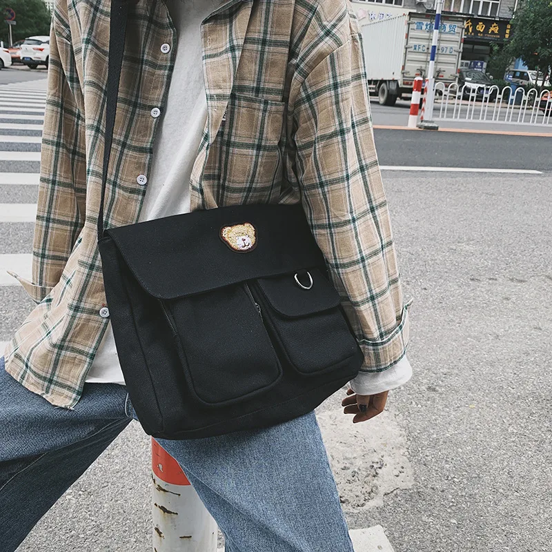 Женские сумки через плечо новые модные повседневные школьные с мультяшным