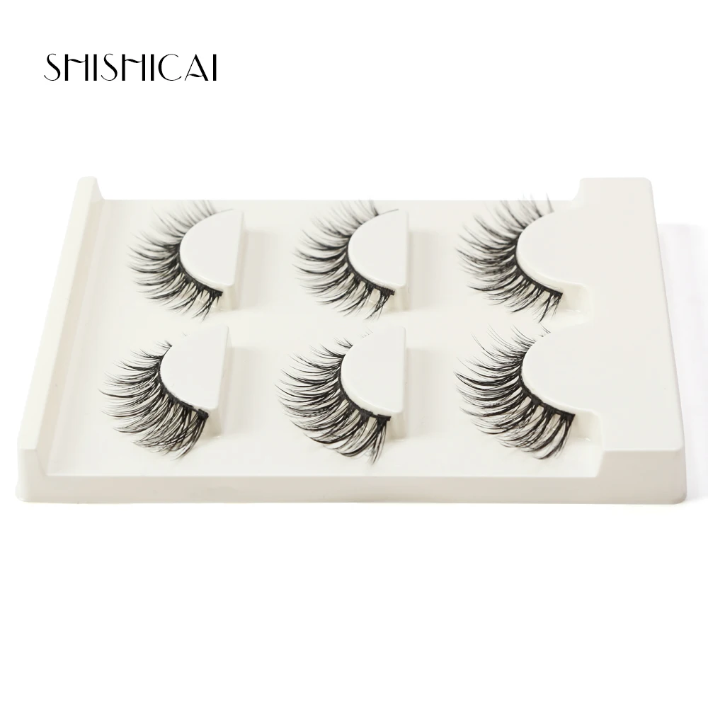 3 шт./лот женские ресницы для макияжа 100% ручная работа накладные 3D из норки