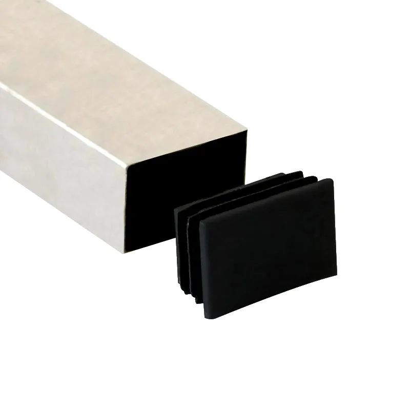 

Plastic Steel rectangular pipe plug Black Furniture Leg plug Anti Slip Feet Protector Pad Plastic square tube cap plug