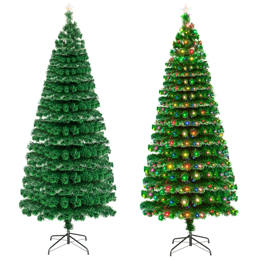 

7.5FT Fiber Optic Christmas Tree with 260 LED Lamps & 260 Branches 190812317
