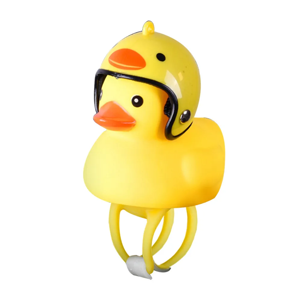 1pcs Cartoon Yellow Silica Gel Little Duck Shape Bicycle Bells Shining Mountain Bike Handlebar Head Light Accessories | Спорт и